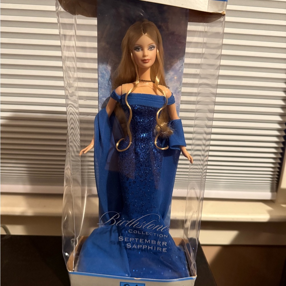 2002 September Sapphire Birthstone Blonde Barbie